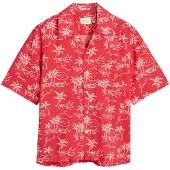 Gant Rel Island Print Shirt - Red - S