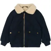 Mikk-Line Corduroy Jacket W Teddy - Navy - 110