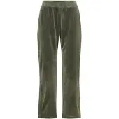 Hunkemoller Pant Straight Leg Velours - Khaki green - XS