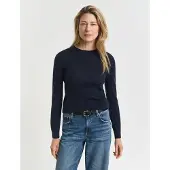 Gant Extrafine Merino Wool C-Neck - Blue - XL