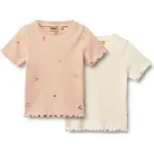 Wheat Rib T-Shirt S/S Alicia - Pink - 110