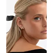 Timi Of Sweden Juliette Cute Pearl Bow Stud Earrings