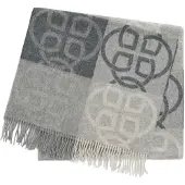 Gant Monogram Wool Scarf - Grey - ONE SIZE