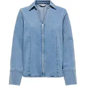 ONLY Onlfrida Ls Zip Dnm Shirt Gua - Blue - XS