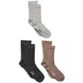 Minymo Wool Socks - Rib 3-Pack - Grey - 31-34