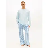 Tommy Hilfiger Ls Woven Pj Set Print - Blue - M