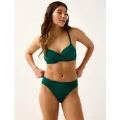 Lindex Brief Bikini Bella Rouched Shi - Green - S
