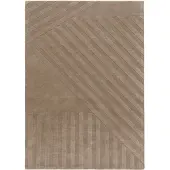 NJRD Levels Stripes villamatto Myyränruskea, 170x240 cm