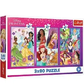 Trefl Disney Princess Palapelit 3x80 Palaa