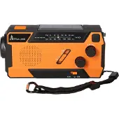 24hShop Hätäradio 4000 mAh / aurinkoradio käsiveivillä / varavirtalähde, taskulamppu ja SOS-hälytys