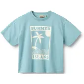 Wheat T-Shirt S/S Petri - Blue - 116