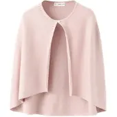 Mango Knitted Cape With Lace Details - Pink - 9-10