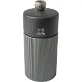 Peugeot Line Salt Mill in Aluminium and Wood Carbon 12cm