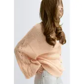 Gina Tricot Chunky Knitted Cardigan - Coral - L