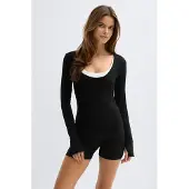 Gina Tricot Soft Layering Yoga Top - Black - L