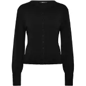 Gina Tricot Knitted Cardigan - Black - XS