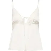 Gina Tricot Satin Loungewear Singlet - White - XL