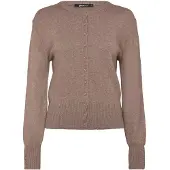 Gina Tricot Knitted Cardigan - Brown - XL