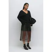 Gina Tricot  - Sheer skirt - Hameet - Musta - 36 - Naiset