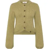 Gina Tricot Knitted Cardigan - Khaki green - XS