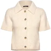 Gina Tricot Knitted Cardigan - Cream - S