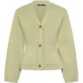 Gina Tricot Knitted Cotton Cardigan - Green - XS