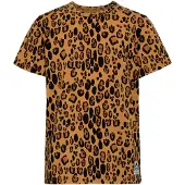 Mini Rodini Basic Leopard Ss Tee - Brown - 116-122