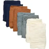 Pippi Organic Muslin Cloth (8-Pack) - Blue - ONE SIZE