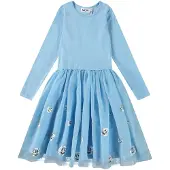 Molo Cyrus Long-Sleeved Dress Day Sky 146/152 cm Sininen 146/152 cm Tytöt