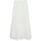 Vero Moda Vmelisa Embroidery Hw Maxi Skirt Wvn - White - M