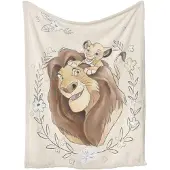 Løvernes Konge Fleece - Lion King 1023 - 100X140 Cm - Cream - 100X140CM