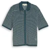 Tom Tailor DENIM Neuletakki petrooli / valkoinen