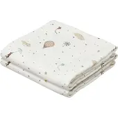 Cam Cam GOTS Musliinikangas, 2 Kpl:n Pakkaus Dreamland Dreamland-OS Sininen One Size From Newborn Pojat, Tytöt