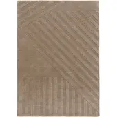 NJRD Levels Stripes villamatto Myyränruskea, 200x300 cm