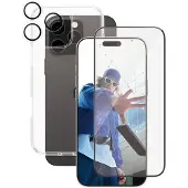 CARE by PanzerGlass | CARE by  Flagship 3-in-1 Bundle iPhone 16 Pro Max, Apple, Apple - iPhone 16 Pro Max, Asennus kuivana, Naarmuuntumisenkestävä, Iskunke (B1356+2864+1286)