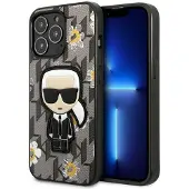 Karl Lagerfeld Flower Ikonik Harmaa iPhone 13 Pro -kotelo