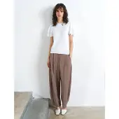 French Connection Aylaa Krista Mix Sleeve Top - White - M