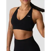 ICANIWILL Sculpt Seamless V-Neck Sports Bra - Black - S