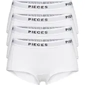 Pieces Pclogo Lady 4 Pack Solid Noos Bc - White - L