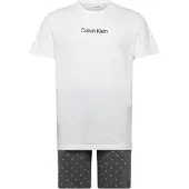 Calvin Klein Ss Tee And Short Set - White - S