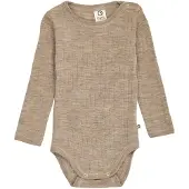Müsli Woolly Rib L/S Body - Beige - 80