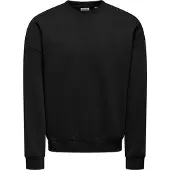 Only & Sons Onsceres Ovz Ls Crew Sweat Noos - Black - XXL