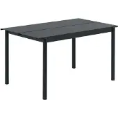 Muuto Linear Steel Ruokapöytä 140X75 cm Anthracite Black