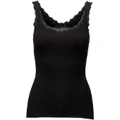Rosemunde Rwbabette Silk Sl Deep Back Lace To - Black - S