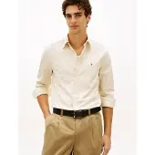 Tommy Hilfiger Flex Poplin Solid Rf Shirt - Cream - L