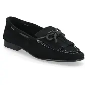 Ralph Lauren Fringe-Trim Suede Loafer - Black - 41