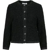 Vila Vimalay O-Neck L/S Button Knit Cardigan - Black - XS