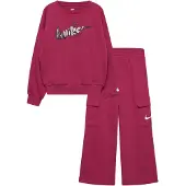 Nike T8-French Terry Pant Set - Pink - 92/98