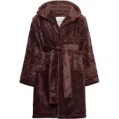 Rosemunde Kids Rhflurry Kids Hooded Fleece Robe - Brown - 128