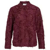 Vila Vimisanja L/S Shirt - Burgundy - 36